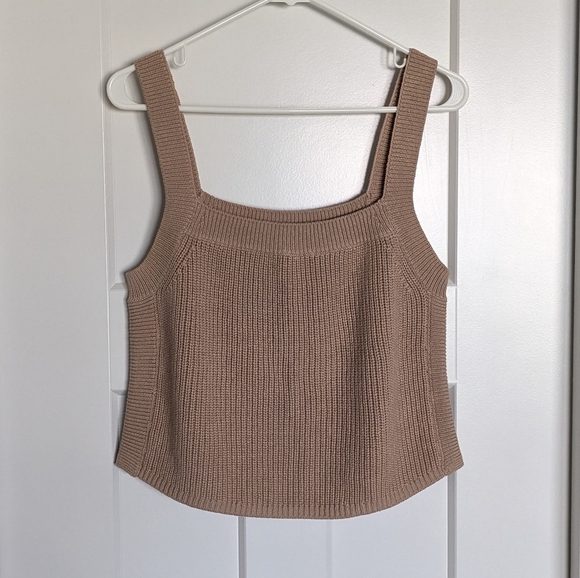 Reformation Yeta Camel Sweater Knit Tank sz L - Picture 1 of 5